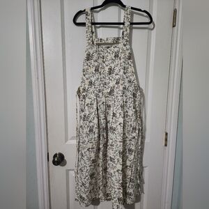 Floral Print Apron Dress